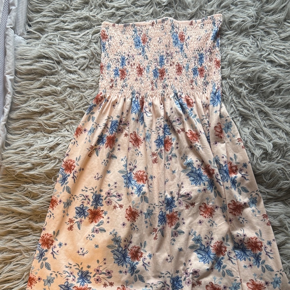 Floral Strapless Dress